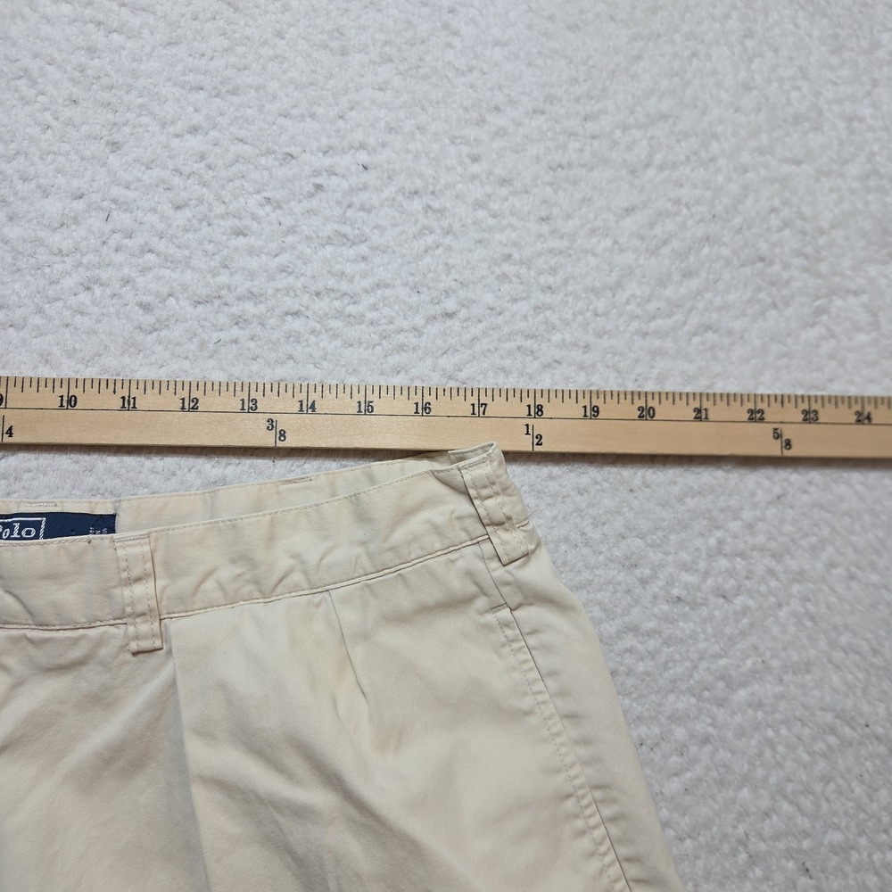 Vintage Polo Ralph Lauren Shorts Mens 34 Tyler Beige Double-Pleated Preppy - Picture 2 of 7
